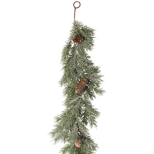 Floristik24 Fir Garland Christmas Cones Winter Frost 180cm