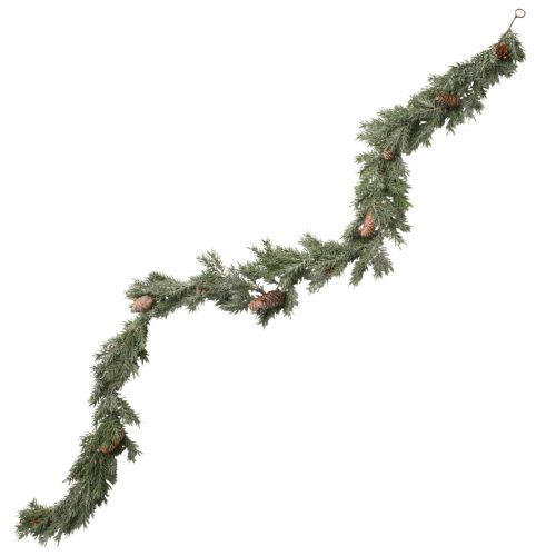 Floristik24 Fir Garland Christmas Cones Winter Frost 180cm