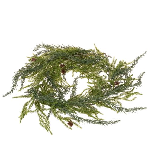 Artificial pine branch garland with cones for Advent decoration 218cm | Floristik24.ie