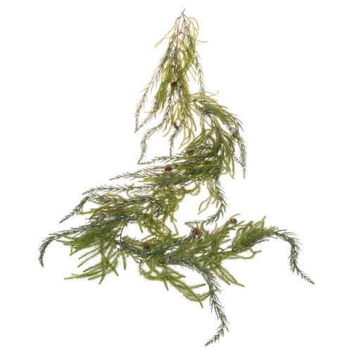 Artificial pine branch garland with cones for Advent decoration 218cm | Floristik24.ie
