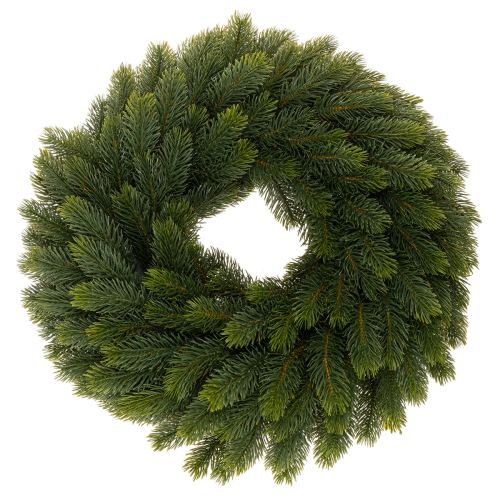 Artificial fir branch wreath, green, round, 50cm buy online | Floristik24.ie