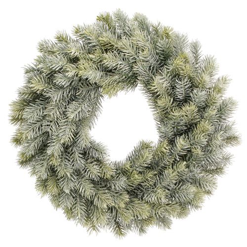 Fir wreath iced decorative wreath fir green artificial Ø40cm