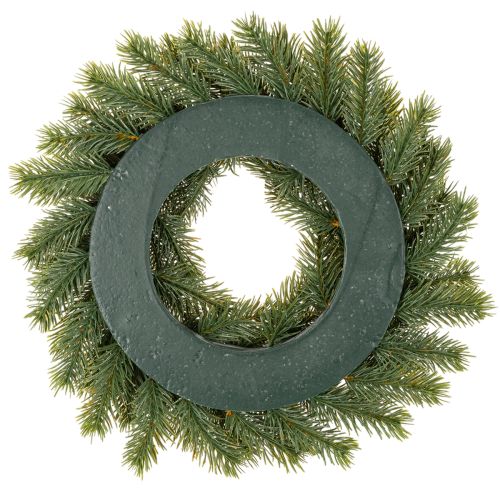Artificial fir branch wreath with cones for door or table, 30cm | Floristik24.ie