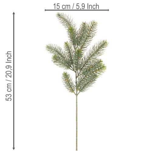 Artificial fir branch, festive window decoration, 50cm, 3 pieces | Floristik24.ie