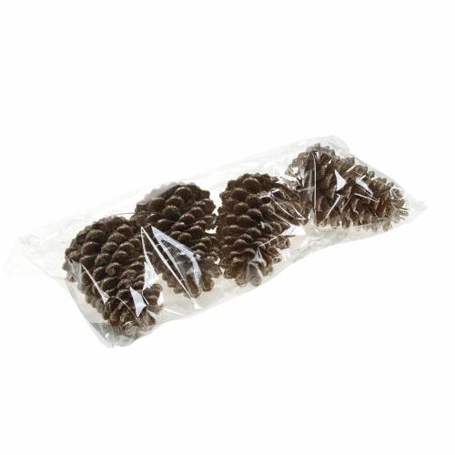 Product Pine cones gold, glitter 13cm 4 pcs Christmas tree decoration