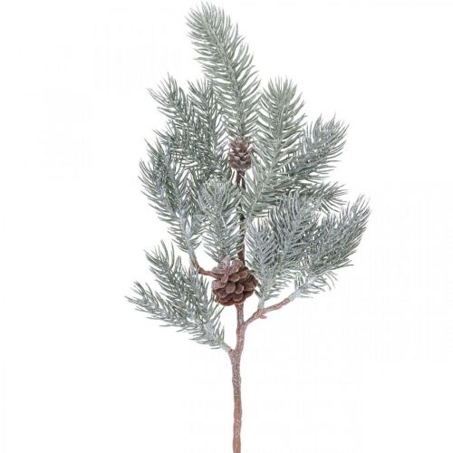 Floristik24 Fir Branch Artificial Christmas Branch Frosted 43cm