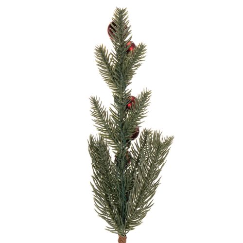 Artificial fir branch with Christmas baubles, 48cm, 2 pieces | Floristik24.ie