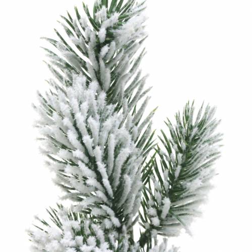 Floristik24 Fir branch green snow-covered 39cm 8 pcs