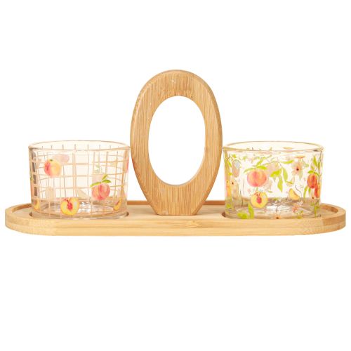 Product Tapas set motif peach table decoration summer 23×9×10.5cm
