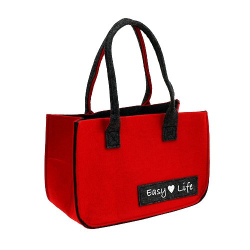 Floristik24 Bag &quot;Easy Life&quot; 39cm x 22cm x 25.5cm red-grey