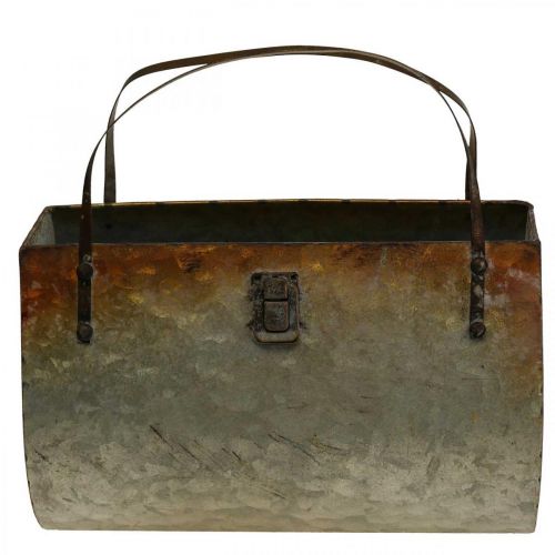 Floristik24 Planter metal bag for planting 26×12.5×27cm