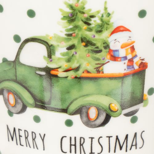 Coffee mug Merry Christmas Christmas car motif ceramic mug 10cm 2pcs | Floristik24.ie