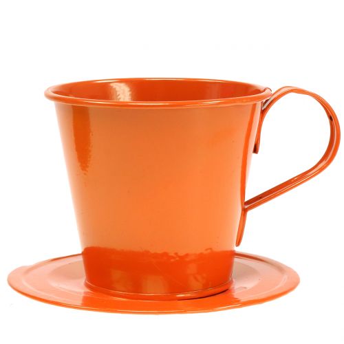 Product Cups and plates made of metal assorted colors Ø9cm H8cm 6pcs