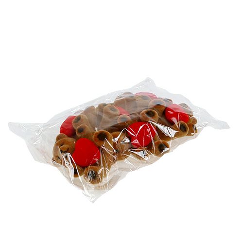 Floristik24 Teddy flocked 10cm with heart 6pcs