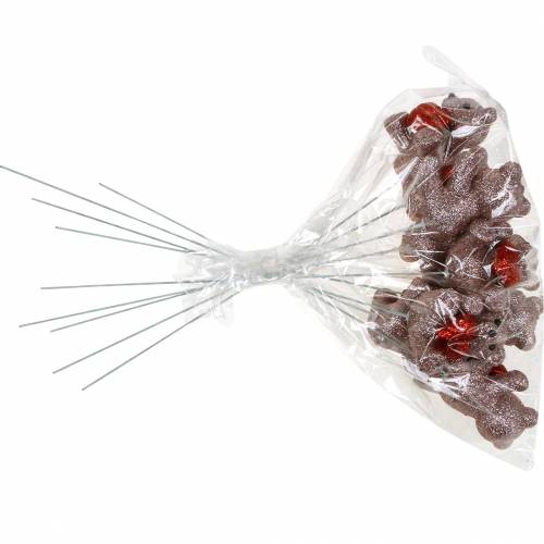 Product Decorative plug bear with heart, Valentine's Day, flower plug glitter 9 pcs