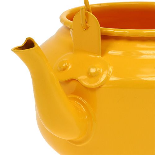 Teapot Ø9cm H10cm yolk yellow | Floristik24.ie