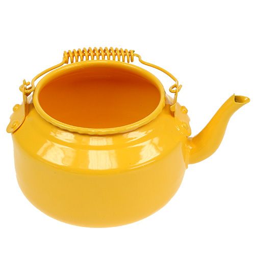 Teapot Ø9cm H10cm yolk yellow | Floristik24.ie