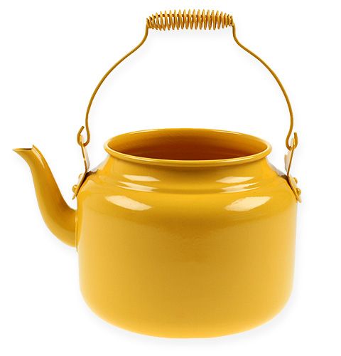 Floristik24 Teapot Ø15cm H19cm yolk yellow