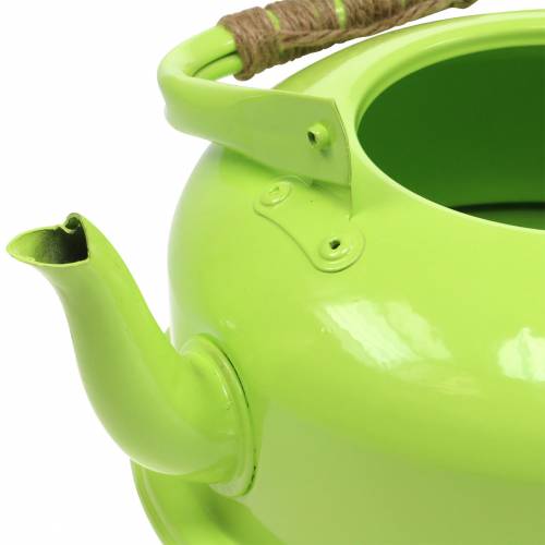 Floristik24 Planter Tea Kettle Zinc May Green Ø26cm H15cm