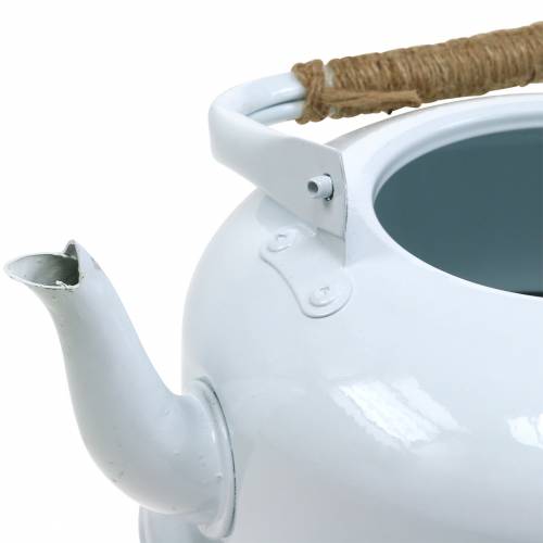 Floristik24.ie Planter tea kettle zinc white Ø26cm H15cm67827
