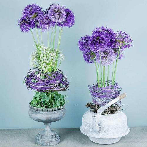 Product Decorative teapot planter metal white Ø8.6cm H16cm