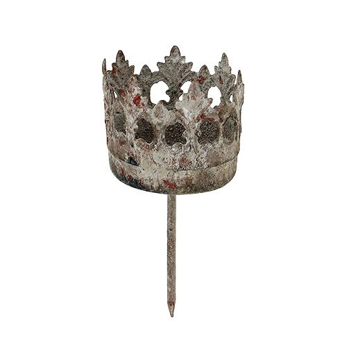 Floristik24 Tealight holder Ø4cm H9.5cm for sticking grey 4 pcs