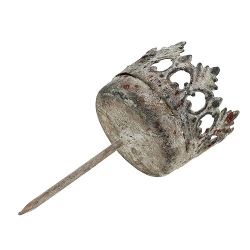 Floristik24 Tealight holder Ø4cm H9.5cm for sticking grey 4 pcs