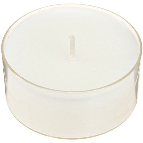 Product Tealights maxi with transparent cover white 54mm 16 pcs
