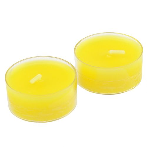 Floristik24 Tea lights yellow 18pcs