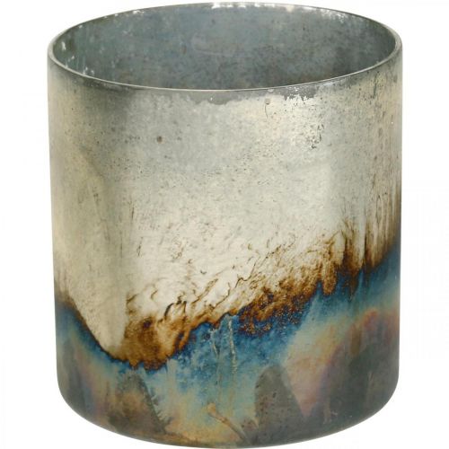 Floristik24 Candle glass, decorative lantern, table decoration antique look Ø9.5cm H10cm 4pcs