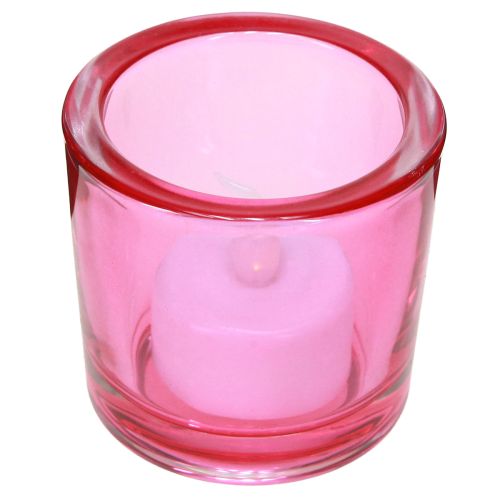 Floristik24 Tealight holder glass lanterns colored assorted Ø6.5cm H6cm 6pcs