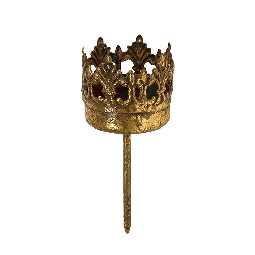 Floristik24 Tealight holder gold antique Ø3.8cm H9.5cm 4pcs