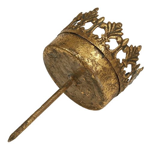 Floristik24 Tealight holder gold antique Ø5cm H10cm 4pcs