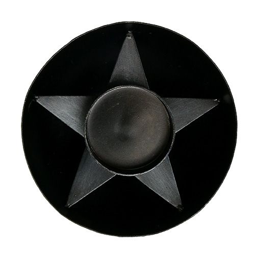 Floristik24 Tealight holder metal Ø10cm H4cm black 1p