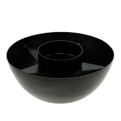 Floristik24 Tealight holder metal Ø10cm H4cm black 1p