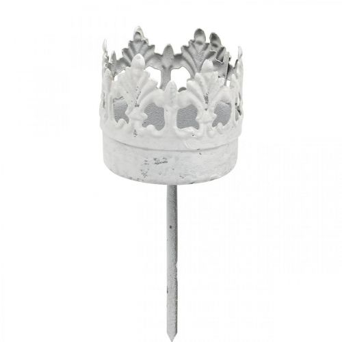 Floristik24 Tealight holder metal for sticking, candle holder crown Ø4.5cm 4pcs