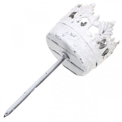 Floristik24 Tealight holder metal for sticking, candle holder crown Ø4.5cm 4pcs