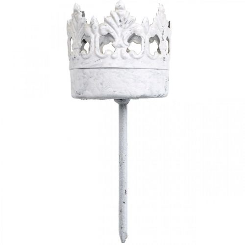 Tealight holder metal for sticking, candle holder crown Ø4.5cm 4pcs | Floristik24.ie