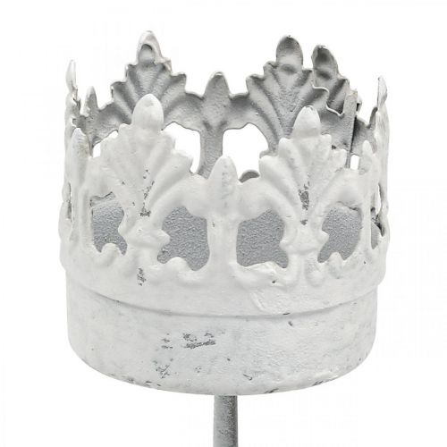 Floristik24 Tealight holder metal for sticking, candle holder crown Ø4.5cm 4pcs