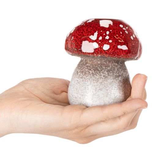Decorative mushroom, fly agaric, tealight holder as table decoration, 9cm | Floristik24.ie