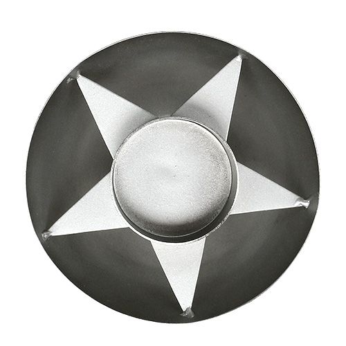 Floristik24 Tea light holder silver Ø10cm H4cm 1pc