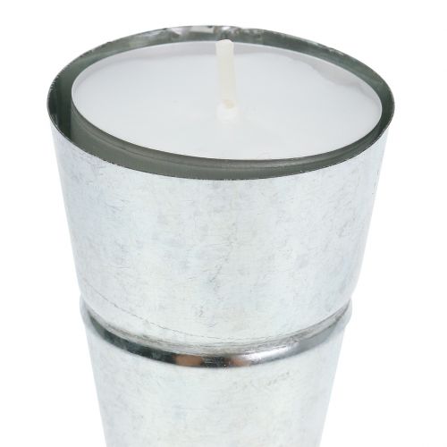 Product Tealight holder silver Ø4.5cm H14cm 8pcs