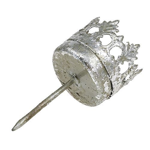 Product Tealight holder silver for sticking Ø4cm H9.5cm 4pcs