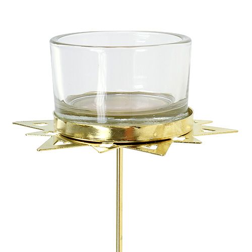 Floristik24 Tea light holder star gold 23.5cm 4pcs