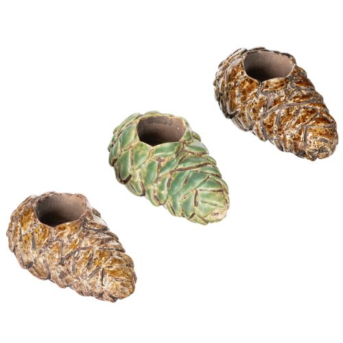 Tealight holder pine cone design candle holder 8cm 3pcs