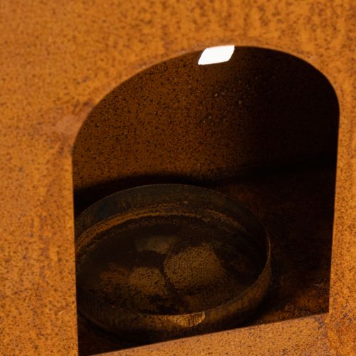 Christmas tealight holder, rusted metal candle holder, deer, 45x14cm | Floristik24.ie