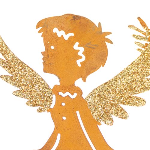 Christmas tealight holder, angel decoration, rust decoration, Ø8cm H18cm | Floristik24.ie