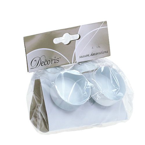 Floristik24 Tealight holder white Ø4cm L7cm 4pcs