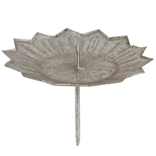 Product Candle holder for pillar candles silver Ø11cm 4pcs