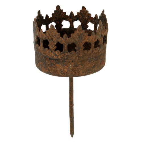 Floristik24 Tealight holder for sticking rust Ø5.2cm H10.5cm 4pcs